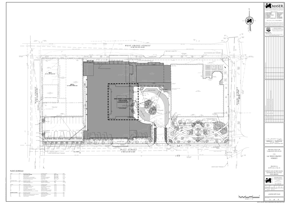 Floor plans for proposed apartments above Red Bank Corporate Plaza.