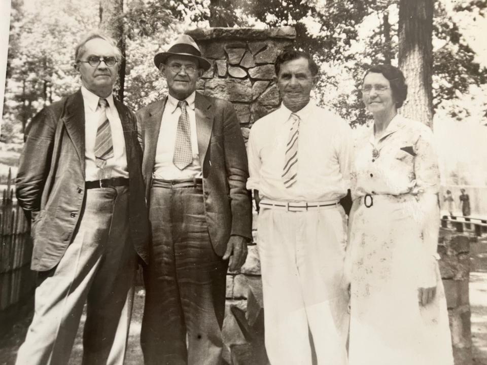 Artist William Francis Gilmore (Left) is pictured with his siblings Calvin Gilmore, Isaac Kurtz Gilmore and Lessie McFee.