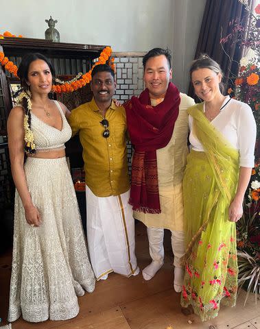 <p>Buddha Lo/ Instagram</p> Padma Lakshmi and Buddha Lo