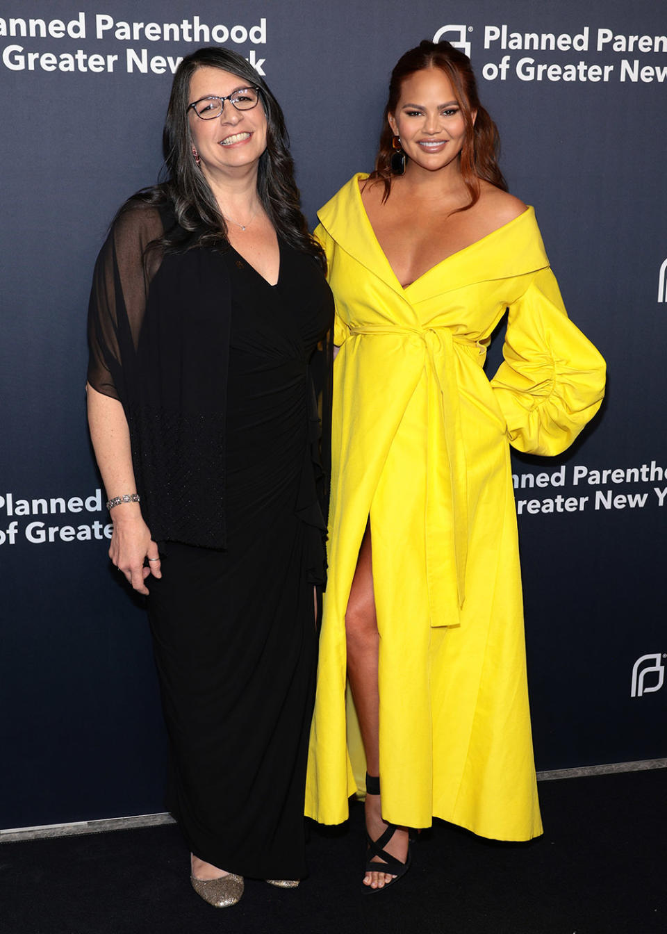 President & CEO of Planned Parenthood of Greater New York, Wendy Stark and Chrissy Teigen attend Planned Parenthood's New York Spring Benefit Gala at The Glasshouse on March 13, 2023 in New York City.