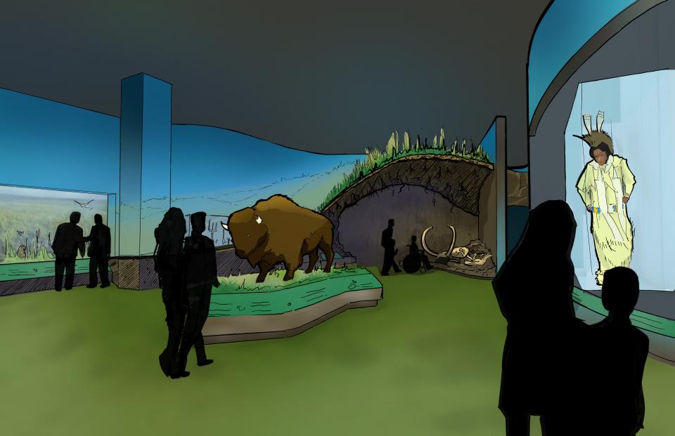 In the Prairie area of the Wisconsin Journey gallery in the new Milwaukee Public Museum, exhibits will highlight the importance of the Grass Dance in Indigenous cultures, as well as what bison meant for prairie ecosystems.
