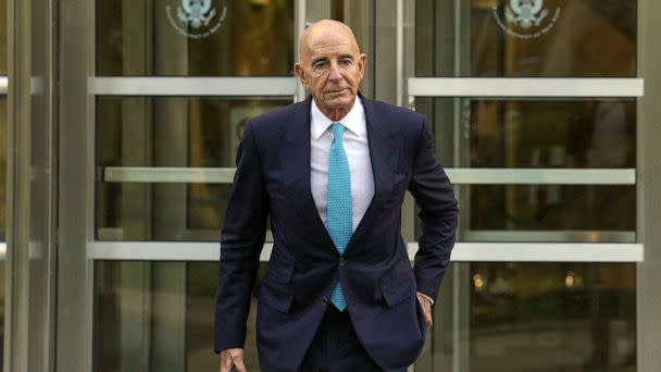 PHOTO: Tom Barrack exits Brooklyn Federal Court on Oct. 21, 2022, in New York. (Bebeto Matthews/AP)