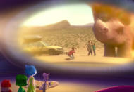 <p>In every Pixar film since 'Monsters, Inc.’ there’s a nod to their next project and ‘Inside Out’ is no exception. When Joy and the rest of the emotion gang remember a family vacation, they see dinosaur statues on the side of the road that look just like characters from 'The Good Dinosaur’.<br></p>