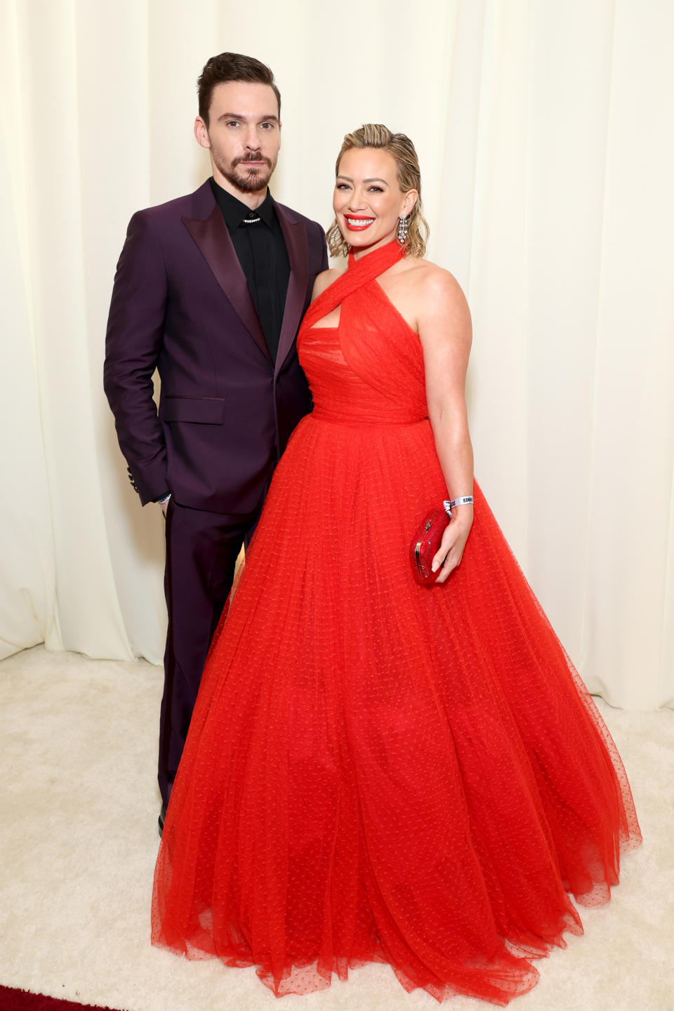 WEST HOLLYWOOD, CALIFORNIA - MARCH 12: Matthew Koma and Hilary Duff attend the Elton John AIDS Foundation's 31st Annual Academy Awards Viewing Party on March 12, 2023 in West Hollywood, California. (Photo by Monica Schipper/Getty Images for Elton John AIDS Foundation )