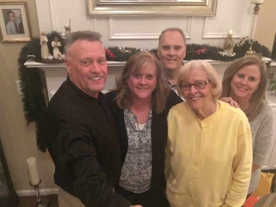 Charlotte resident Nancy Hurd poses for a photo with her four living children. Hurd died on July 20, 2022 at age 86.