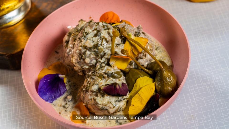 German meatballs, lemon caper sauce