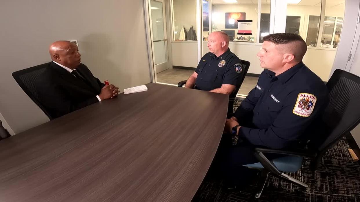 <div>Allen Police Lt. Wirstom and Allen Fire Division Chief Danny Williams sit down with FOX 4's Shaun Rabb</div>