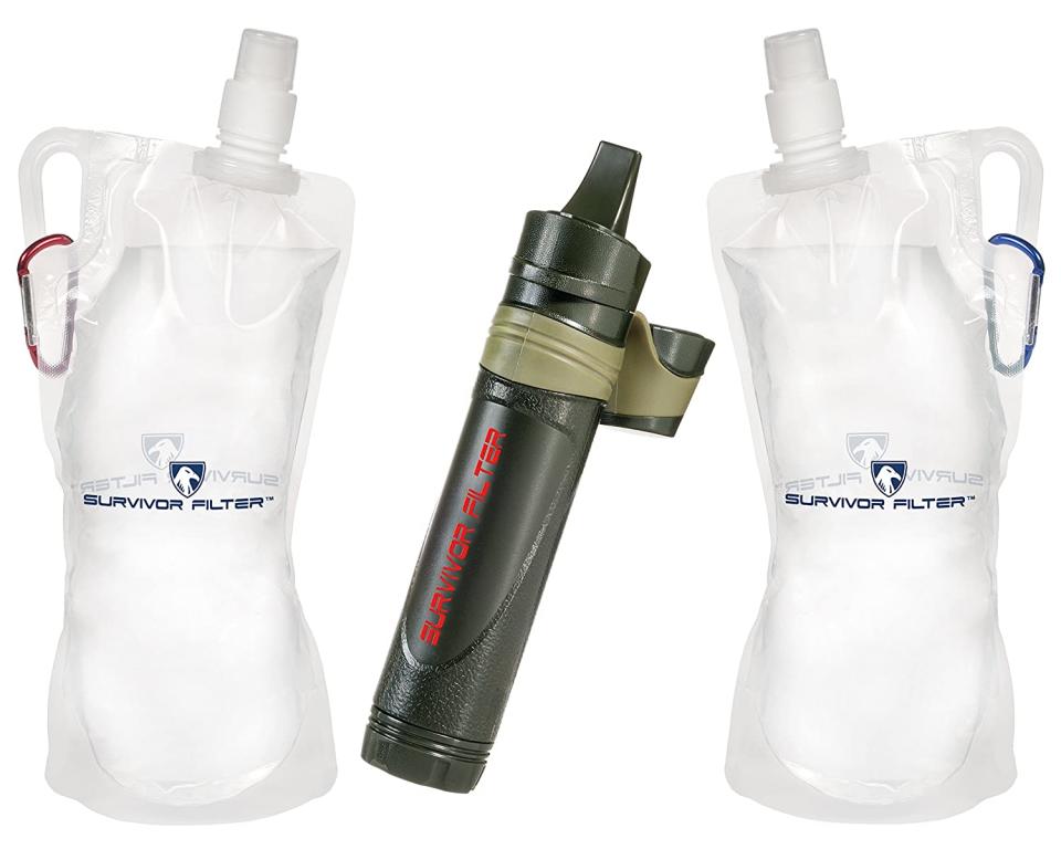 Survivor Filter Squeeze Water Filter Kit with Two Canteens (Photo: Amazon)