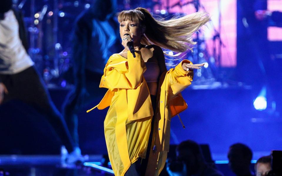 Ariana Grande en el concierto de Manchester