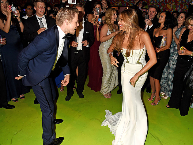 Us Weekly on X: Oops! Sofia Vergara had a nip slip while dancing with  Derek Hough at the #Emmys:   /  X