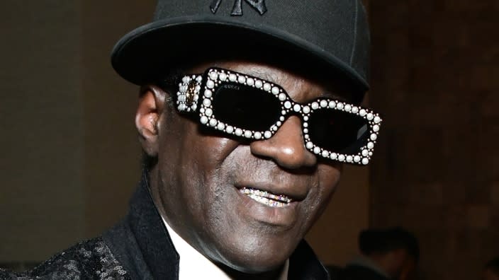 Public Enemy figure Flavor Flav could have been killed Tuesday by a massive rock that rolled down a cliffside and struck the car he was driving, TMZ reports. (Photo: Araya Diaz/Getty Images)