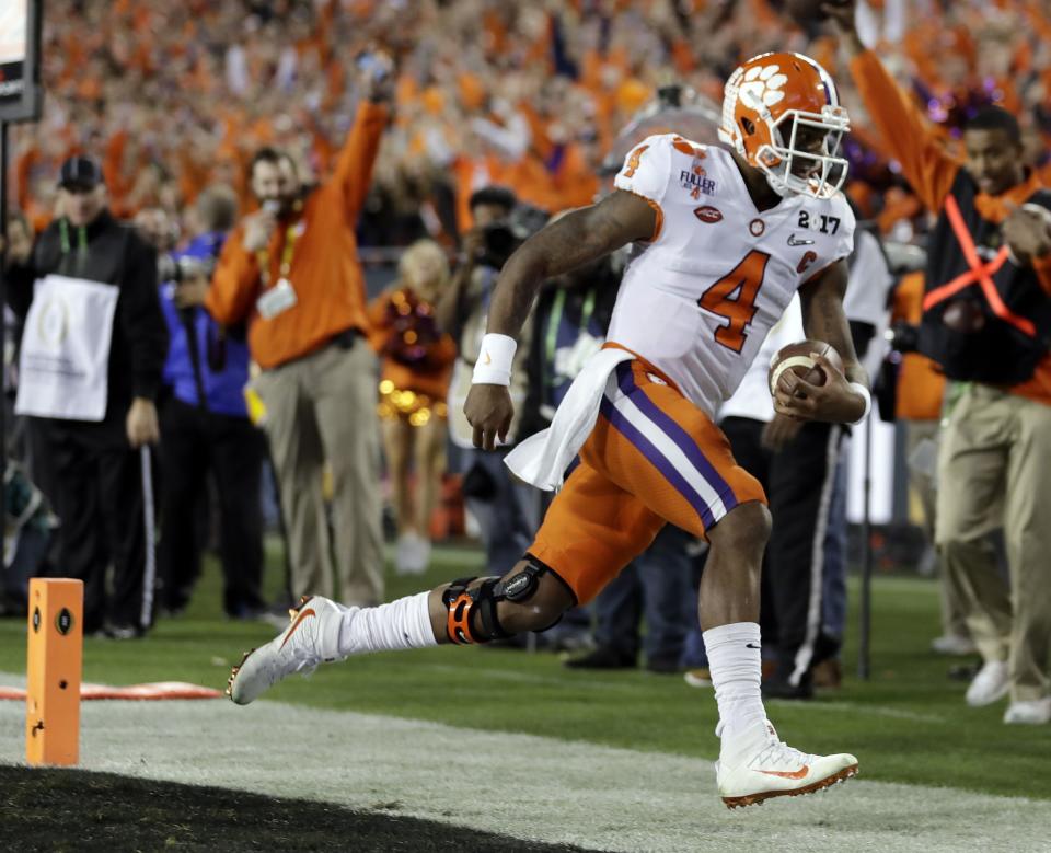 Opponents of Clemson’s Deshaun Watson had different ideas of how to defend him. (AP)