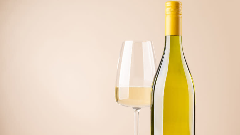 white wine and glass