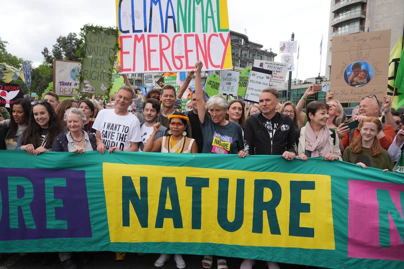 Dame Judi Dench and Dame Emma Thompson have urged UK politicians to restore nature as they joined calls for nature lovers to take to London's streets this weekend -Credit: Jeff Moore/PA Wire