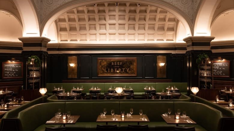 Dining room at Hawksmoor