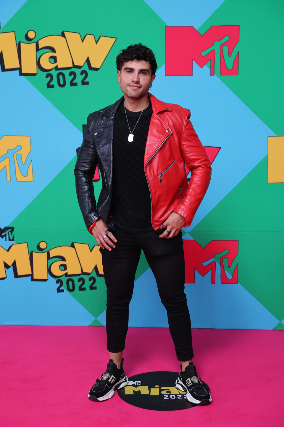 MEXICO CITY, MEXICO - JULY 08: Santiago Santana poses during the red carpet as part of the MTV MIAW 2022 at Pepsi Center WTC on July 08, 2022 in Mexico City, Mexico. (Photo by Hector Vivas/Getty Images)