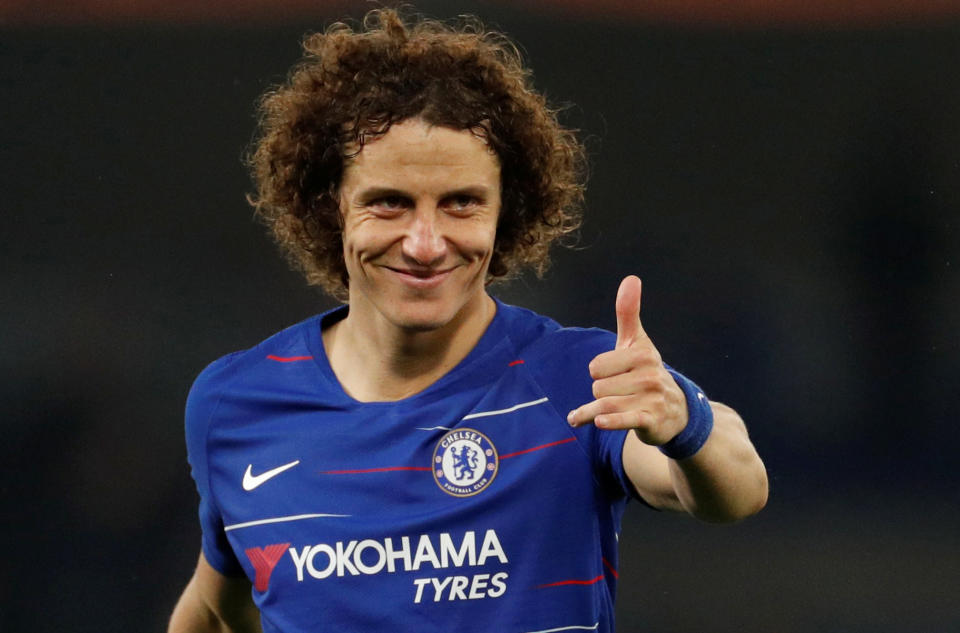 Soccer Football - Europa League Semi Final Second Leg - Chelsea v Eintracht Frankfurt - Stamford Bridge, London, Britain - May 9, 2019  Chelsea's David Luiz celebrates after the match                Action Images via Reuters/John Sibley