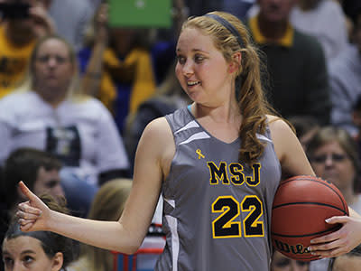 Lauren Hill needed just 17 seconds to make her dream come true. The freshman for Mount St. Joseph's made an uncontested layup for the opening basket against Hiram College. Hill has just months to live because of an inoperable brain tumor. (Nov. 3) 
