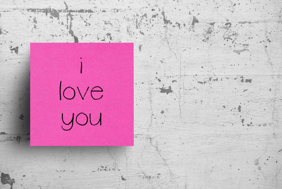 Sticky notes are a quick and thoughtful way to brighten up someone's day