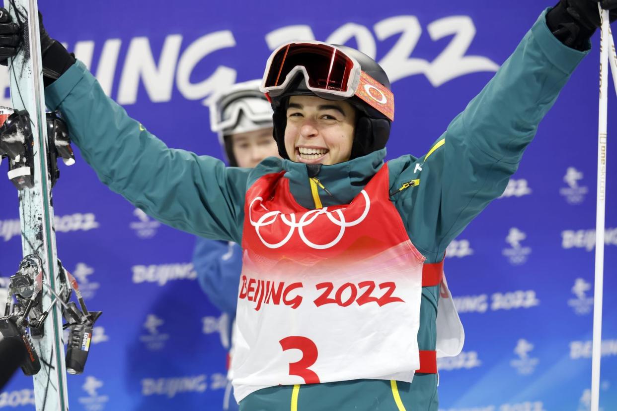jakara anthony winning gold at the 2022 olympics