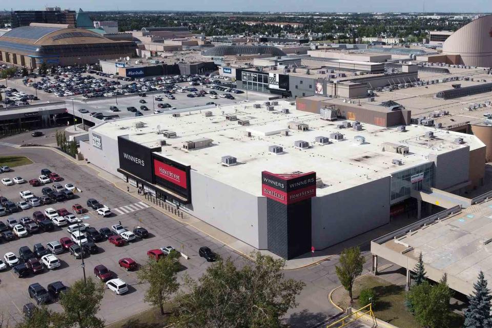 <p>Bruce Bennett/Getty</p> This aerial view from a drone of the West Edmonton Mall as photographed on August 28, 2020 in Edmonton, Alberta, Canada.