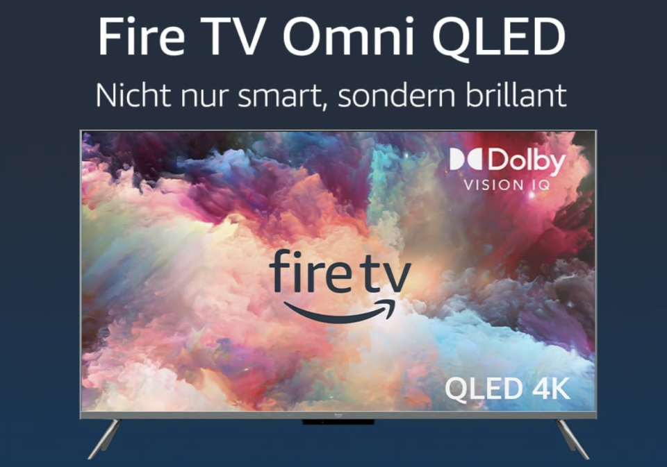 Der Smart-TV aus der Fire TV Omni QLED Serie bietet ein 4K-Quantum-Dot-Display für eine klare und farbintensive Bildqualität. (Bild: Amazon)