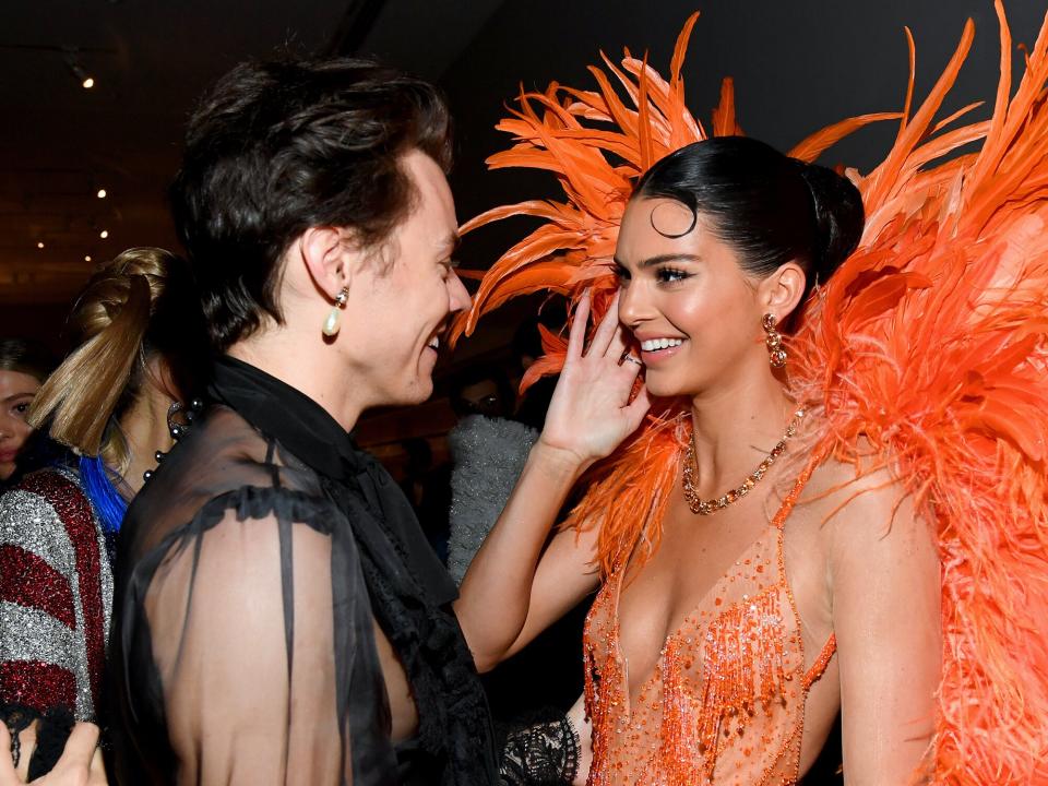 Harry Styles and Kendall Jenner attend The 2019 Met Gala Celebrating Camp: Notes on Fashion at Metropolitan Museum of Art on May 06, 2019 in New York City