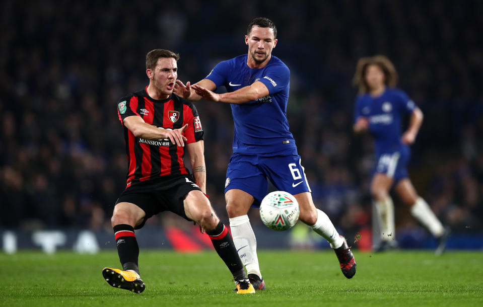 Thirst for action: Chelsea’s Danny Drinkwater got a rare outing on Wednesday night