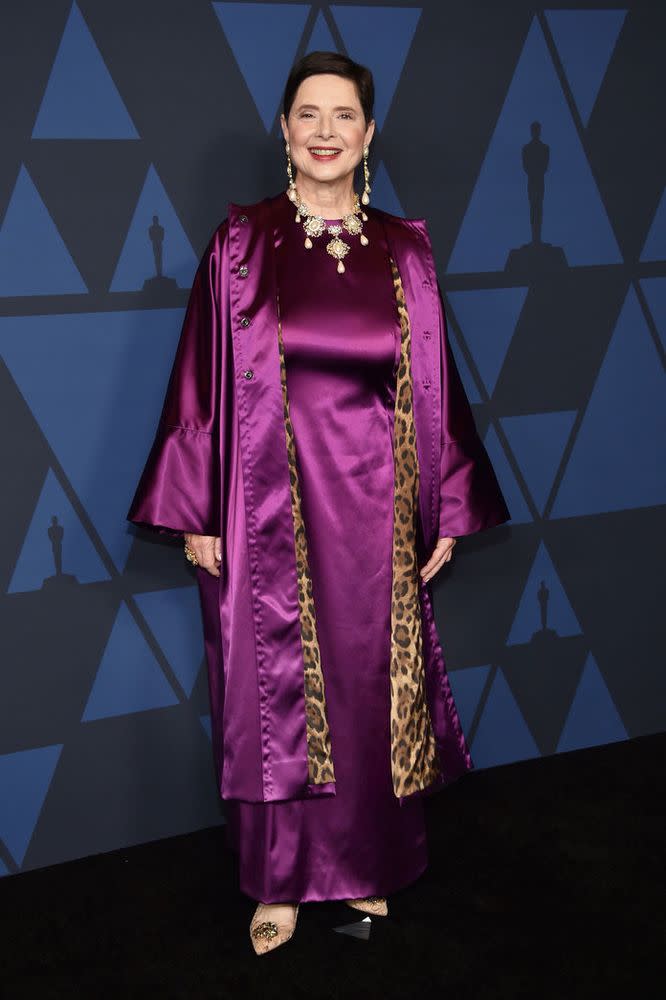 <p>Isabella Rossellini in Dolce &amp; Gabbana. CHRIS DELMAS/Getty Images</p>