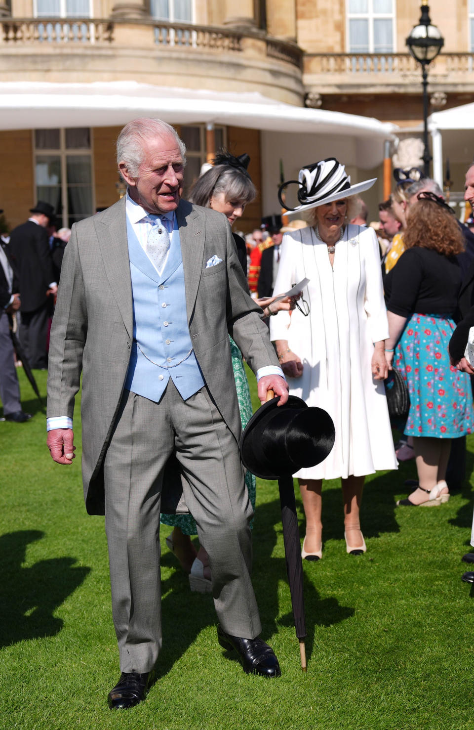 Queen Camilla in Chanel shoes.