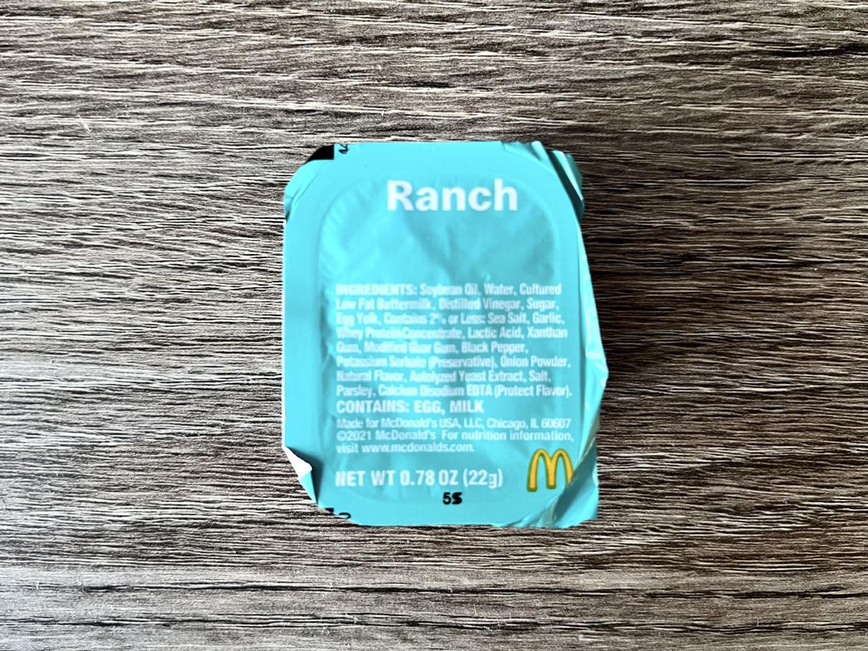 mcdonalds ranch dressing