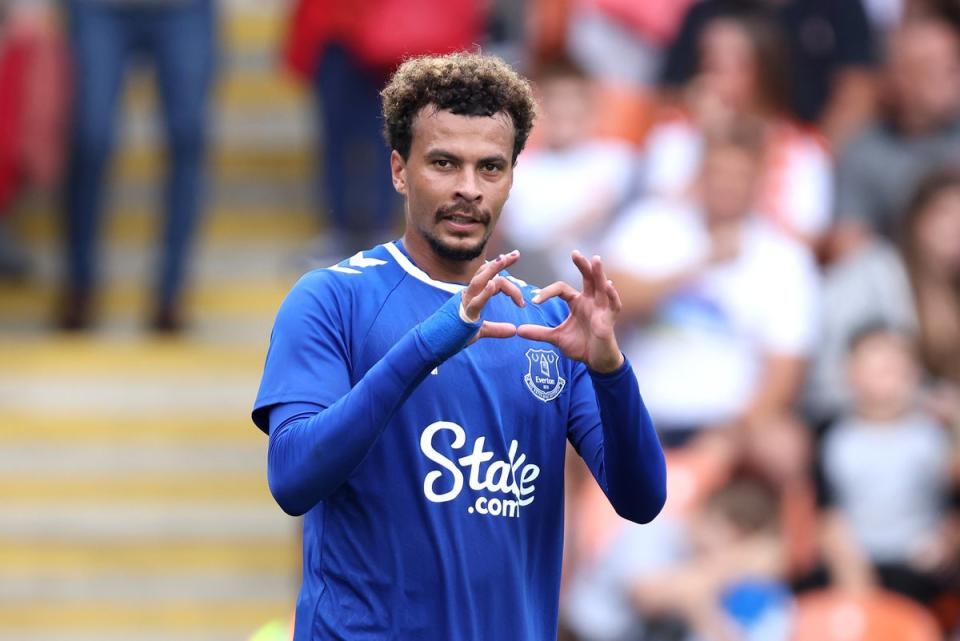 Dele Alli celebrates after scoring against Blackpool (Getty Images)