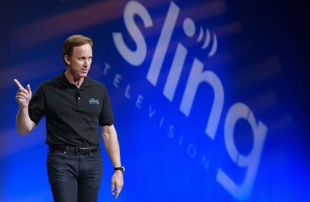 Roger Lynch, CEO of Sling TV, announces the new Sling Television streaming service by Dish during the Dish news conference at the International Consumer Electronics show (CES) in Las Vegas, Nevada January 5, 2015. REUTERS/Rick Wilking
