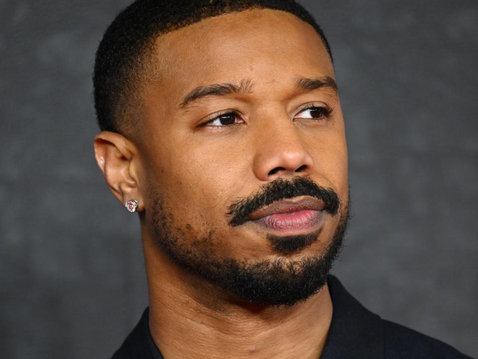 Michael B Jordan at the premiere for ‘Creed III’ (Getty Images)