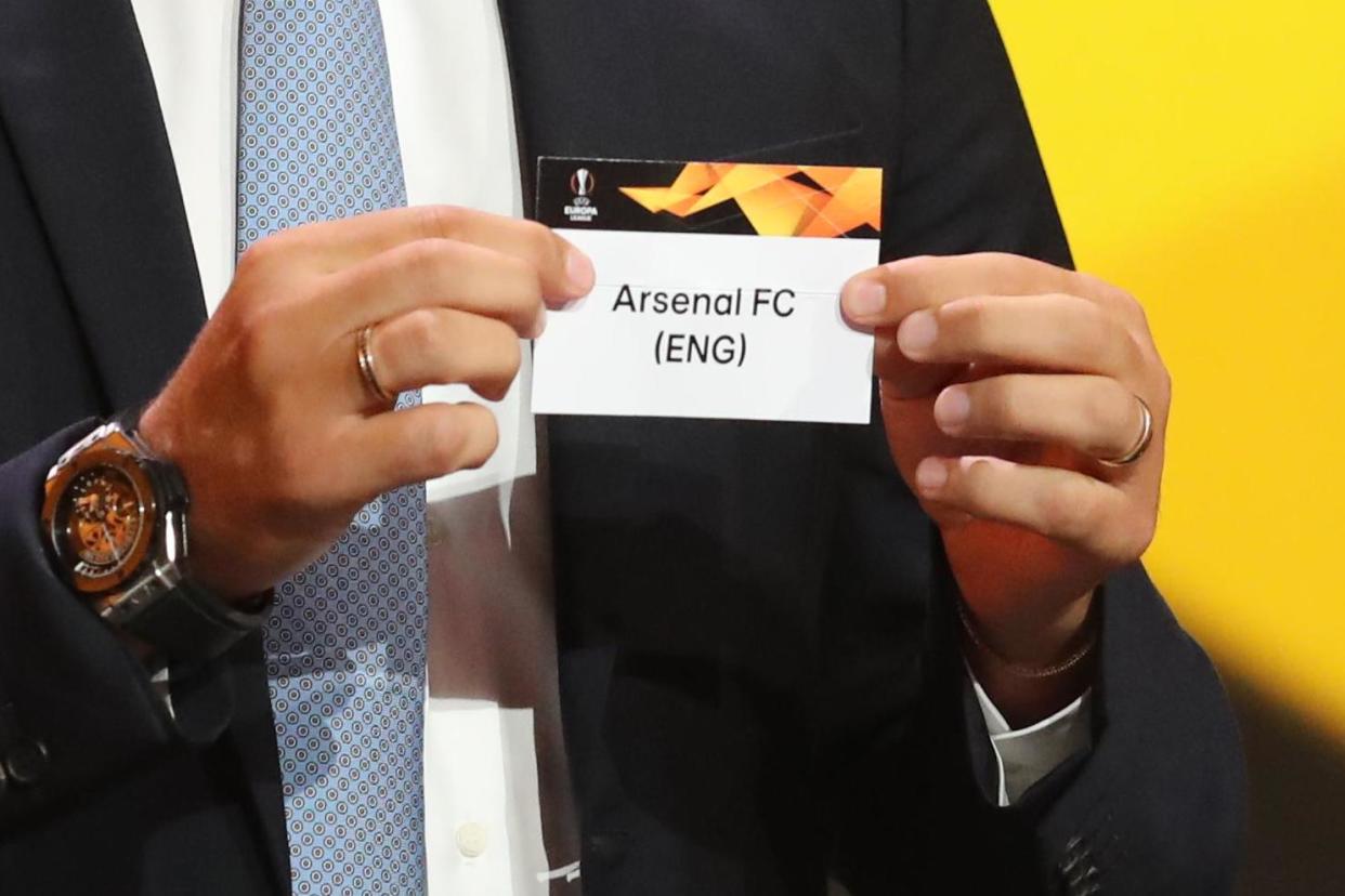 Arsenal will learn their last 32 opponents on Monday: AFP/Getty Images