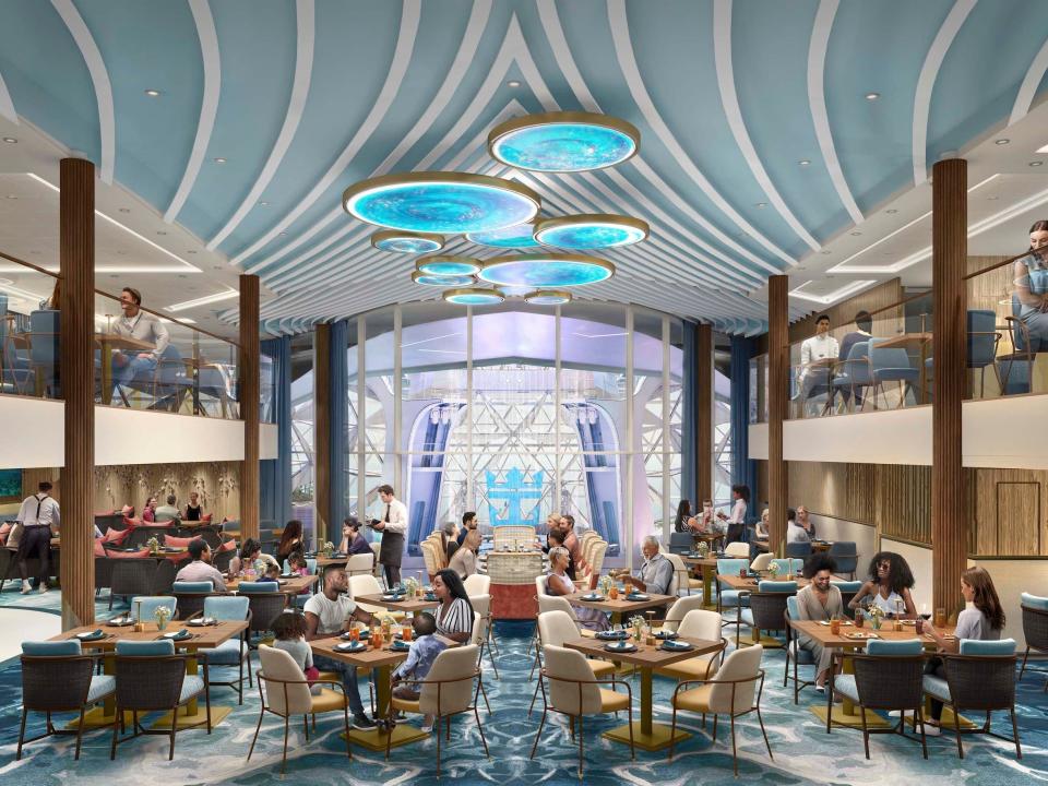 A rendering of Royal Caribbean International's Icon of the Seas cruise ship.