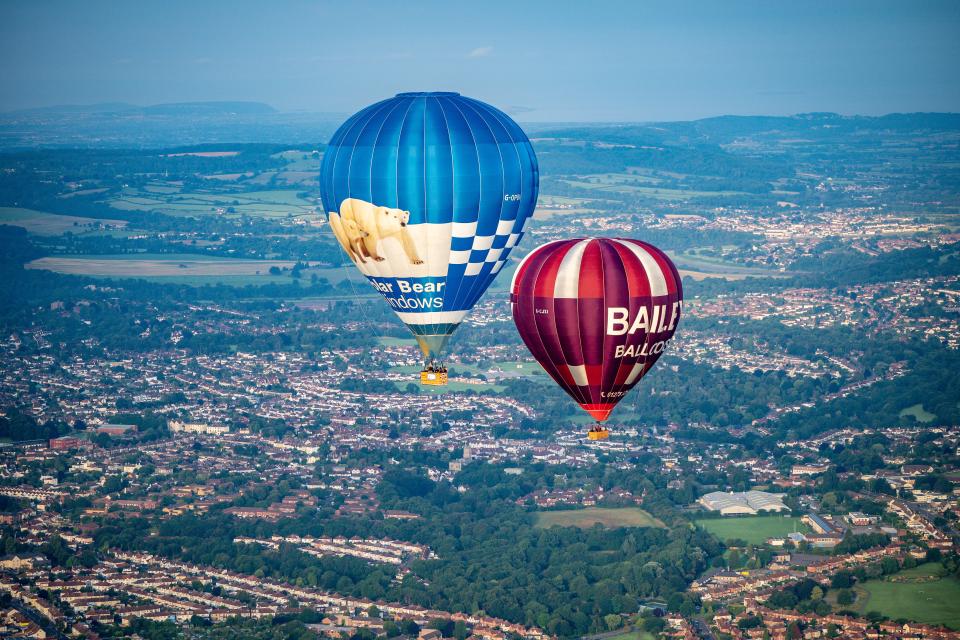 Balloons slowly floated over north Bristol (Ben Birchall/PA) (PA Wire)