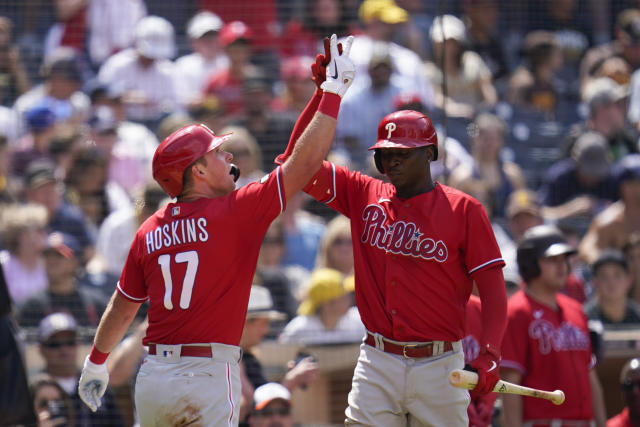 Hoskins hits 2 HRs in return, Phils beat slumping Padres 7-4 - The