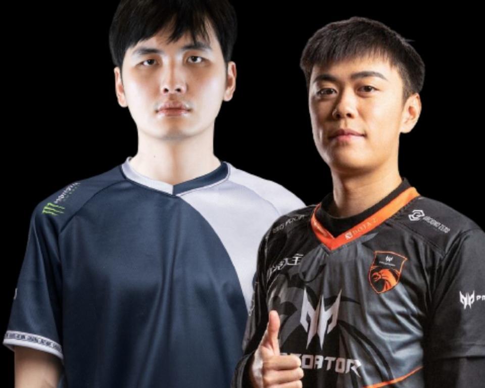 Daryl "iceiceice" Koh and Damien "Kpii" Chok. (Photo: Evil Geniuses Twitter, TNC Predator Facebook)