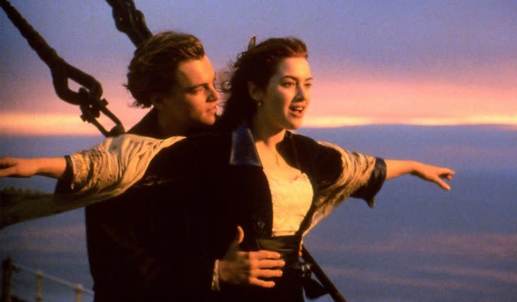 Jack and Rose in Titanic - Credit: 20th Century Fox