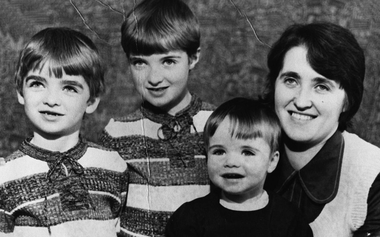 The Gallagher family in the 1970s, from left Noel, Paul, Liam and Mum Peggy