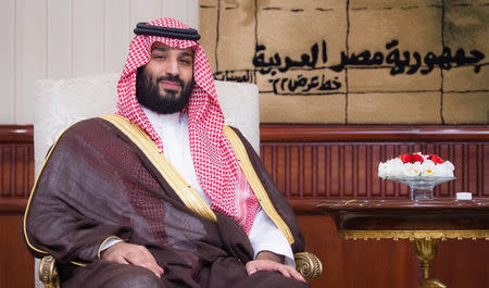 Saudi Arabia's Crown Prince Mohammed bin Salman looks on during a meeting with Egyptian President Abdel Fattah al-Sisi in Cairo, Egypt November 26, 2018. Bandar Algaloud/Courtesy of Saudi Royal Court/Handout via REUTERS