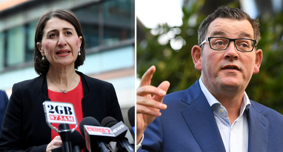 Gladys Berejiklian and Daniel Andrews have insisted they will move ahead of federal government advice if needs be.