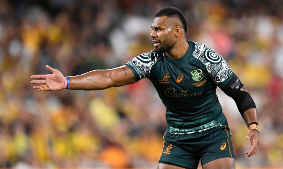 Samu Kerevi in action for the Wallabies