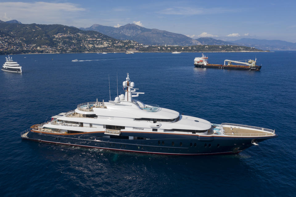 The superyacht Nirvana in Monaco.