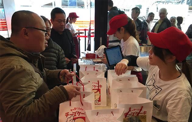 One cheesecake per person is the policy! Photo: Yahoo7 Be