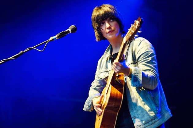 Sharon Van Etten performs on stage at Green Man Festival at Glanusk Park on August 16, 2014 in Brecon, United Kingdom.  - Credit: Gary Wolstenholme/Redferns/Getty Images