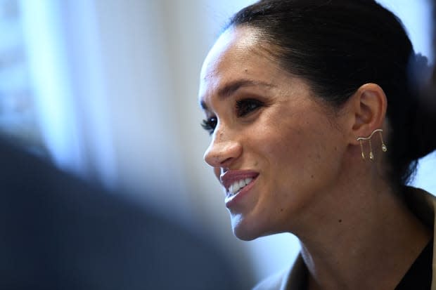 Meghan Markle in Kimai earrings in January 2019. Photo: WPA Pool/Getty Images