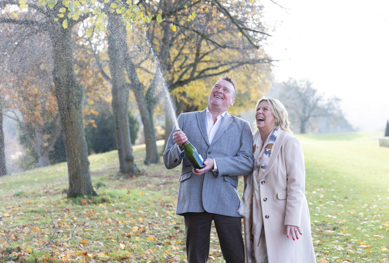 Graham and Caroline Parris said retirement looked ‘significantly more exciting’ than it had done previously (National Lottery/PA)