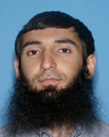 Sayfullo Saipov, the suspect in the New York City truck attack is seen in this undated handout photo obtained by Reuters November 1, 2017. New York PD/Handout via REUTERS